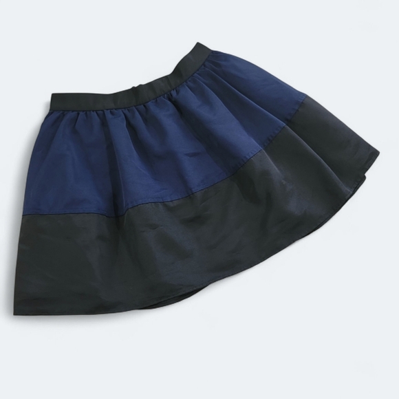 NEW Express Black and Blue Women's Skirt Size 10 Color Block Full - Picture 1 of 13